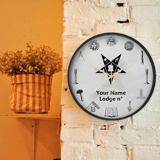 OES Clock - Frame with LED - Bricks Masons