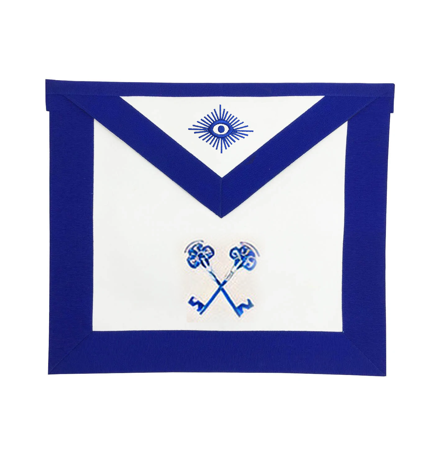 Treasurer Blue Lodge Officer Apron - Royal Blue - Bricks Masons