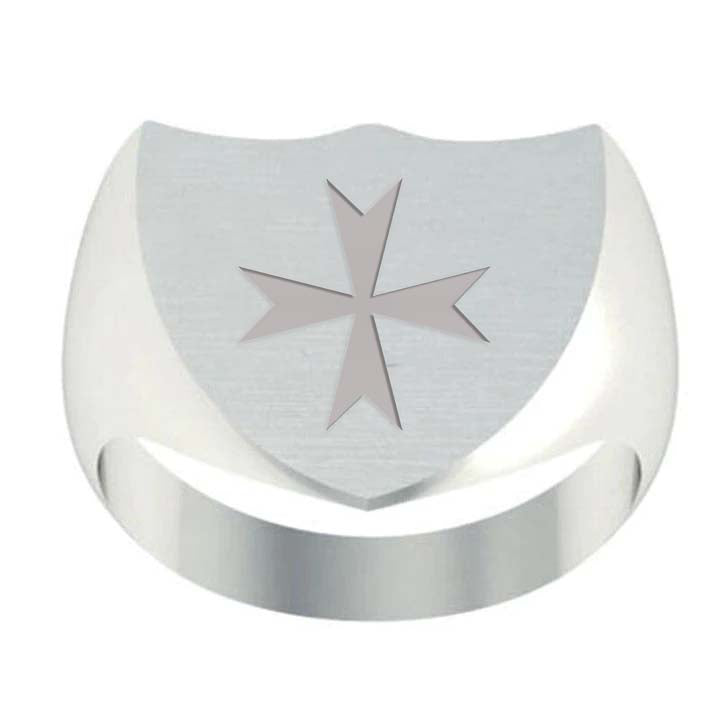 Order Of Malta Commandery Ring - Sterling Silver - Bricks Masons