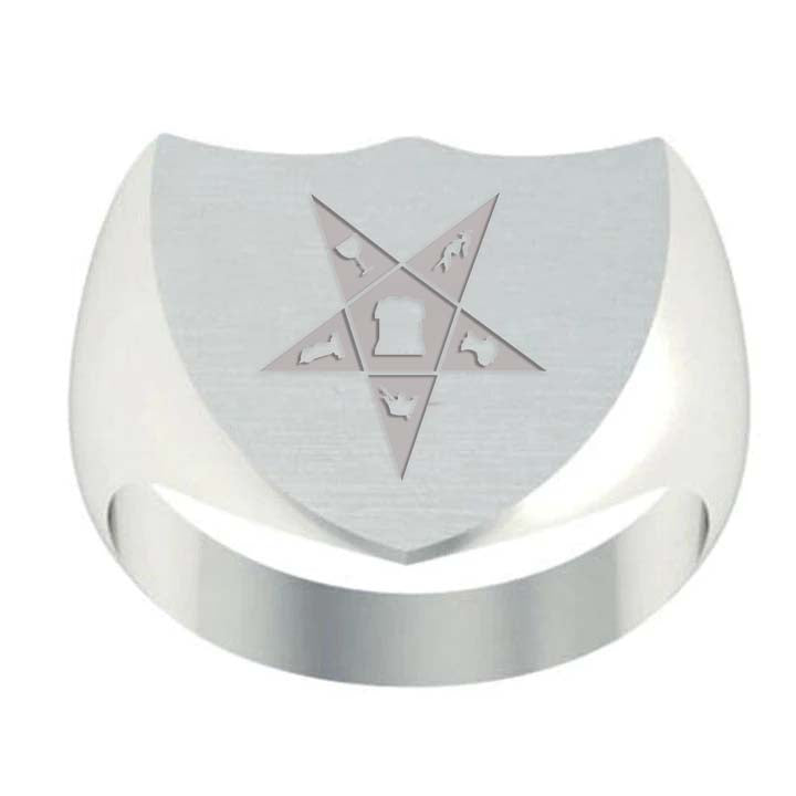 OES Ring - Sterling Silver - Bricks Masons