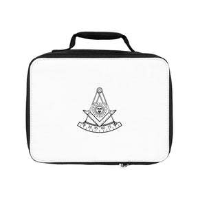 Past Master Blue Lodge California Regulation Lunch Bag - Black & White - Bricks Masons