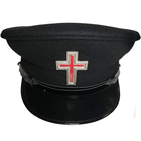 Knights Templar Dress Caps Black Silver - Bricks Masons