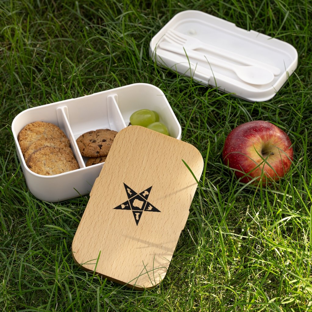 OES Lunch Box - Wooden Lid - Bricks Masons