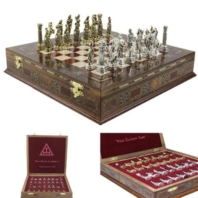 Royal Arch Chapter Chess Set - Hand Workmanship Patterns - Bricks Masons