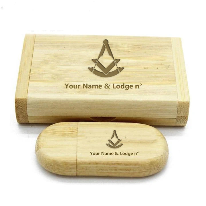 Past Master Blue Lodge USB Flash Drives - Various Wood Colors - Bricks Masons