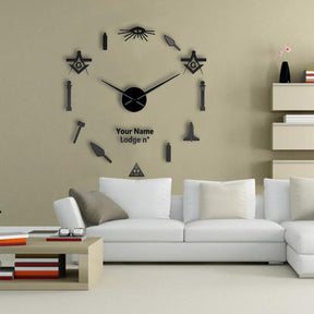 Royal Arch Chapter Clock - Frameless Design - Bricks Masons