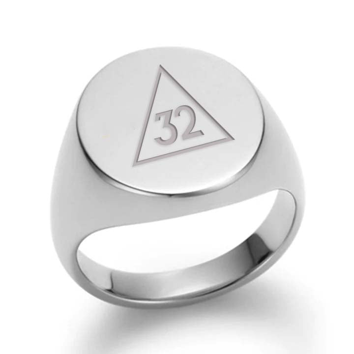 32nd Degree Scottish Rite Ring - Sterling Silver - Bricks Masons