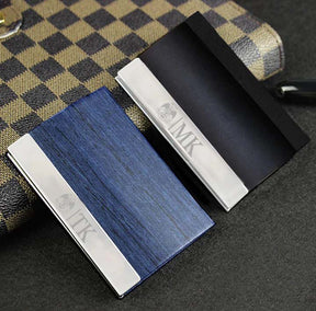 32nd Degree Scottish Rite Business Card Holder - Wings Down Leather - Bricks Masons