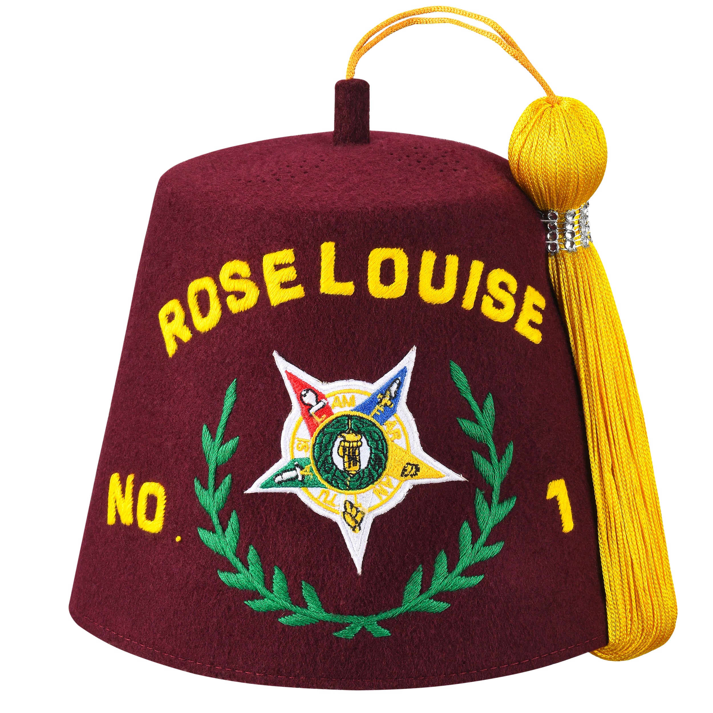 Order of the Amaranth Fez Hat - Silk Embroidery | Bricks Masons