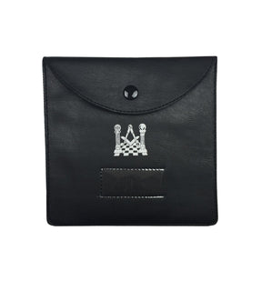 Masonic Jewels Case - Medium Black Imitation Leather - Bricks Masons