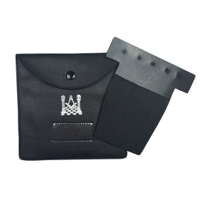 Masonic Jewels Case - Medium Black Imitation Leather - Bricks Masons