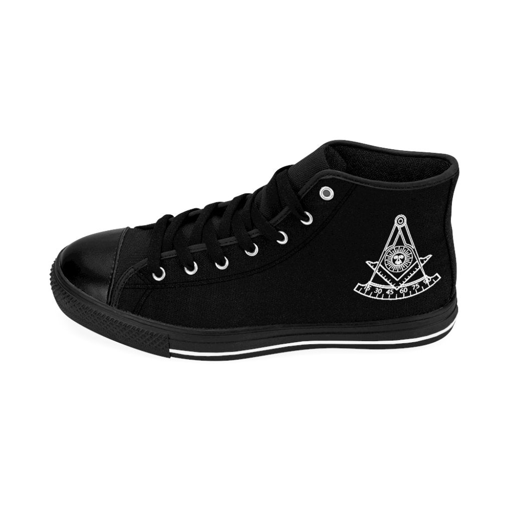 Past Master Blue Lodge California Regulation Sneaker - White & Black - Bricks Masons