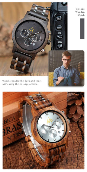 32nd Degree Scottish Rite Wristwatch - Various Wood Colors - Bricks Masons