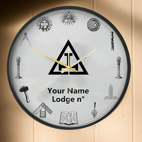 Royal Arch Chapter Clock - Frame with LED - Bricks Masons