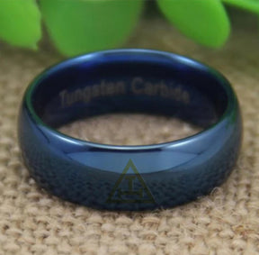 Royal Arch Chapter Ring - Blue Dome Tungsten - Bricks Masons