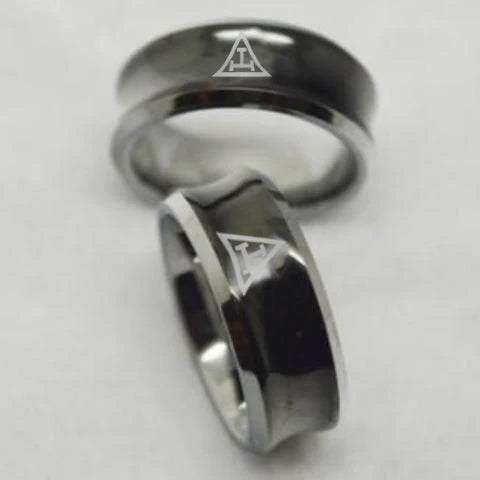 Royal Arch Chapter Ring - Black Concave Tungsten - Bricks Masons