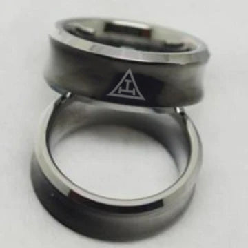 Royal Arch Chapter Ring - Black Concave Tungsten - Bricks Masons