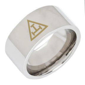 Royal Arch Chapter Ring - 8MM Pipe Silver Tungsten - Bricks Masons