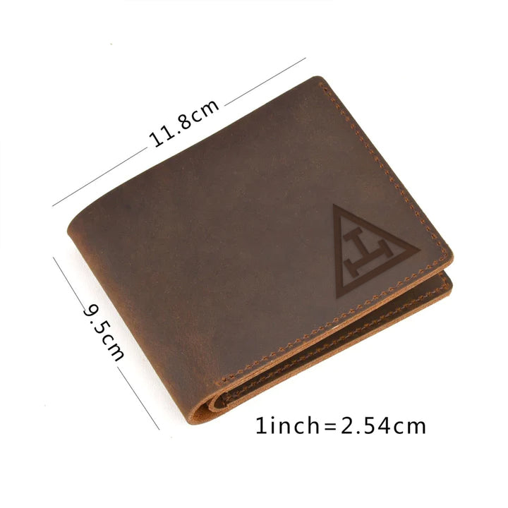 Royal Arch Chapter Wallet - Genuine Leather Bifold - Bricks Masons