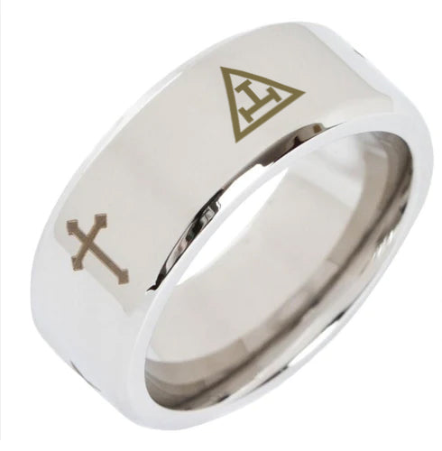 Royal Arch Chapter Ring - Beveled Silver Cross - Bricks Masons