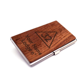 32nd Degree Scottish Rite Business Card Holder - (RFID Protection) - Bricks Masons