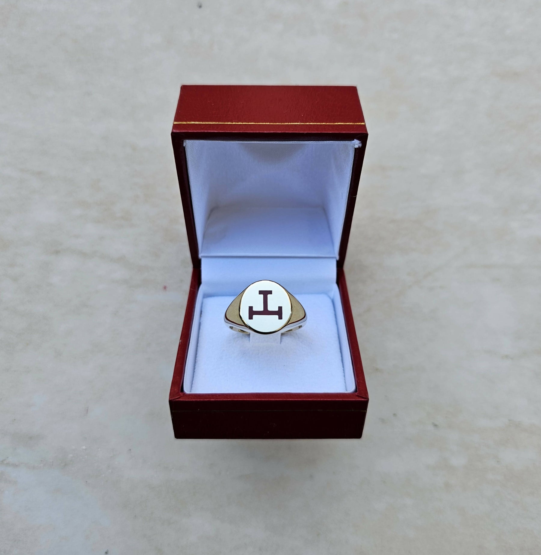 Royal Arch Chapter Ring - 9K Gold with Enamel - Bricks Masons
