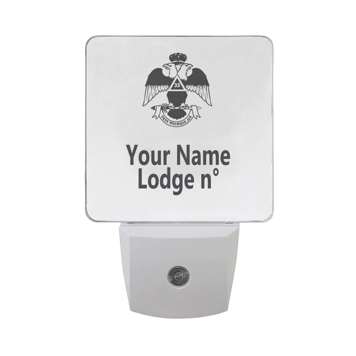 33rd Degree Scottish Rite LED Sign - Wings Down 2 Pieces Plug-in - Bricks Masons