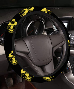 33rd Degree Scottish Rite Steering Wheel Cover - Wings Down White & Gold - Bricks Masons