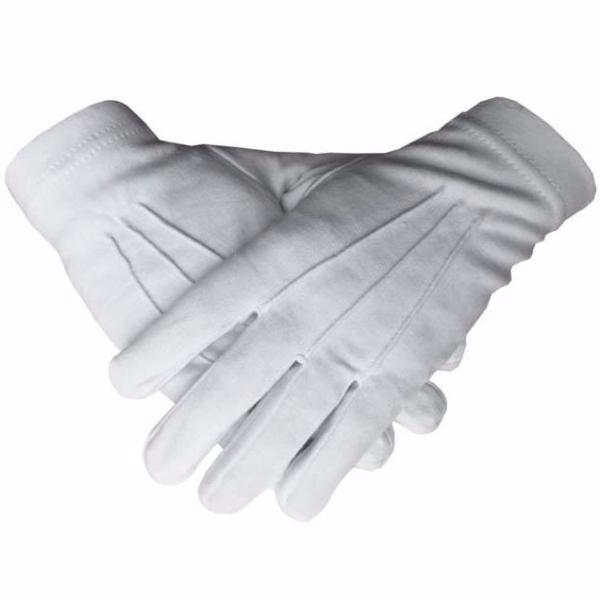 Masonic Glove - White Cotton - Bricks Masons