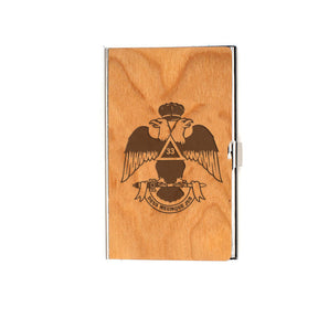 33rd Degree Scottish Rite Business Card Holder - Wings Down RFID Protection - Bricks Masons
