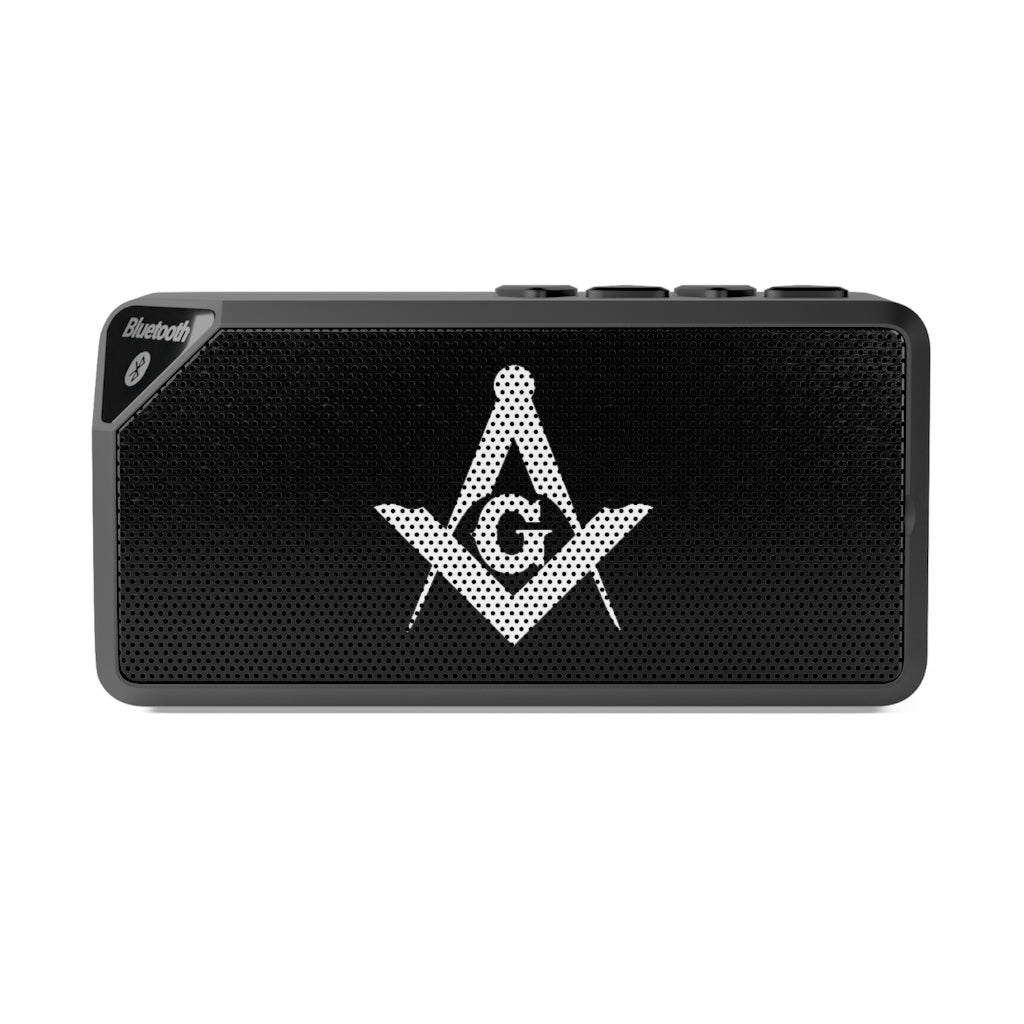 Master Mason Blue Lodge Bluetooth Speaker - White Square & Compass G - Bricks Masons