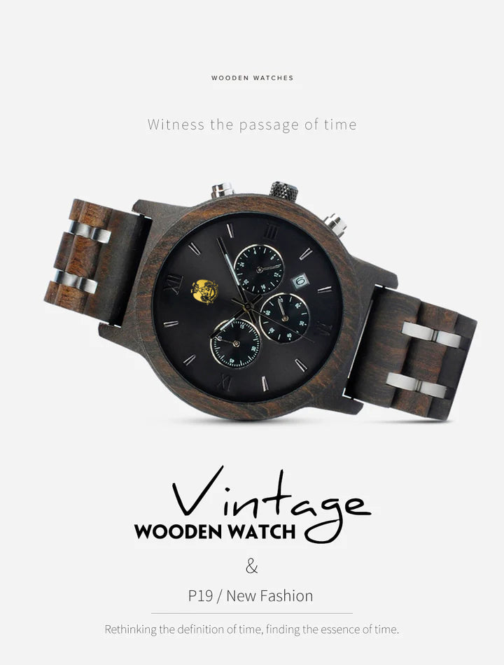 32nd Degree Scottish Rite Wristwatch - Wings Down Various Wood Colors - Bricks Masons