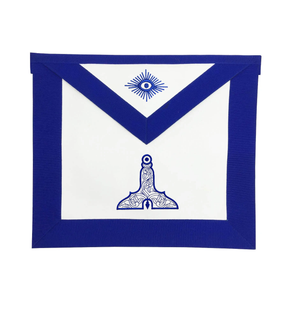 Senior Warden Blue Lodge Officer Apron - Royal Blue - Bricks Masons