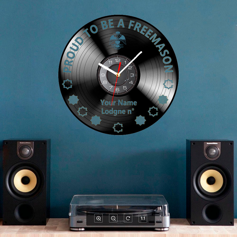 33rd Degree Scottish Rite Clock - Wings Down Vinyl Record - Bricks Masons