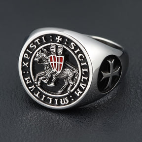 Knights Templar Commandery Ring - Sterling Silver - Bricks Masons