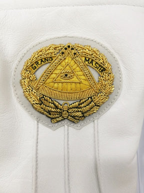 Soft Leather Masonic Gloves Grand Master Bullion Embroidery - Bricks Masons