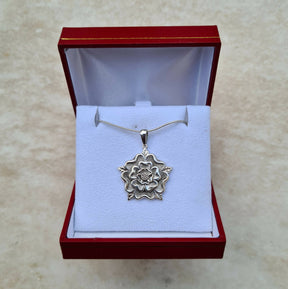 Masonic Necklace Pendant - Sub Rosa 925K Silver - Bricks Masons