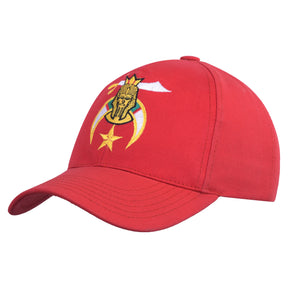 Shriners Baseball Cap - Red With Elastic Stretch Band - Bricks Masons