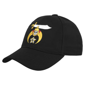 Shriners Baseball Cap - Black Embroidery Emblem - Bricks Masons