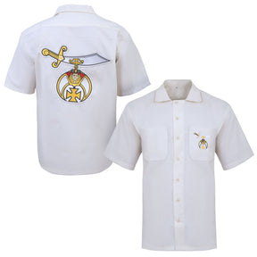 Shriners T-Shirt - White With Chest Pockets - Bricks Masons