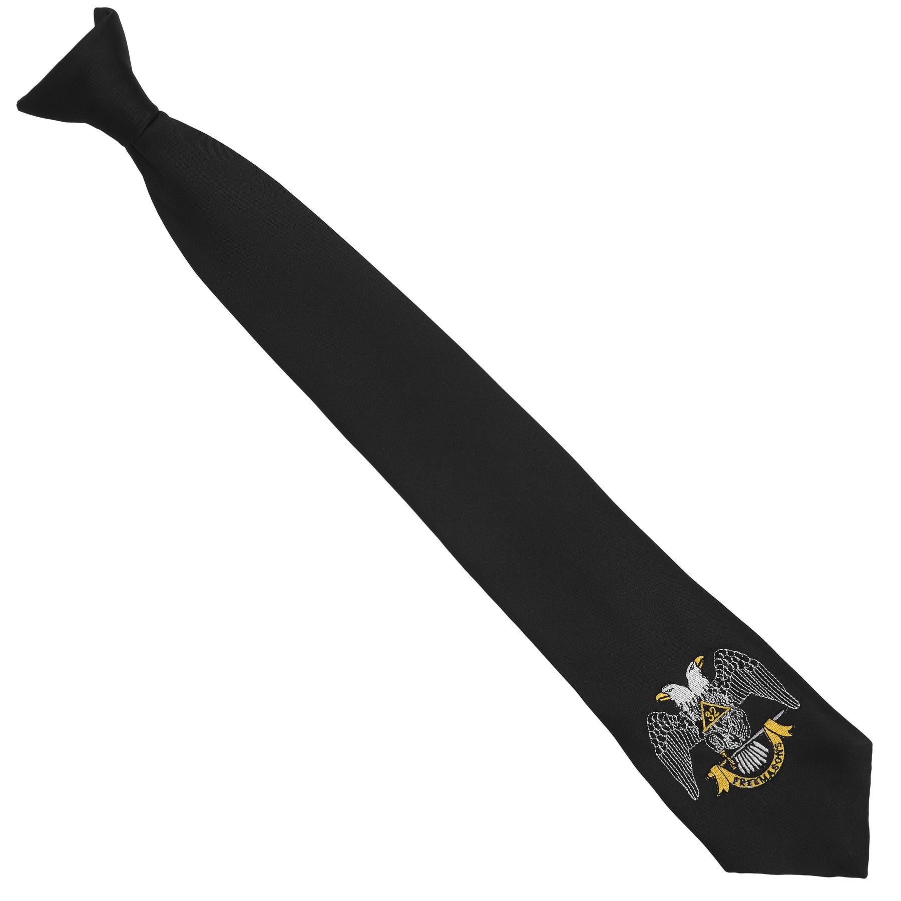 32nd Degree Scottish Rite Necktie - Black Wings Down - Bricks Masons