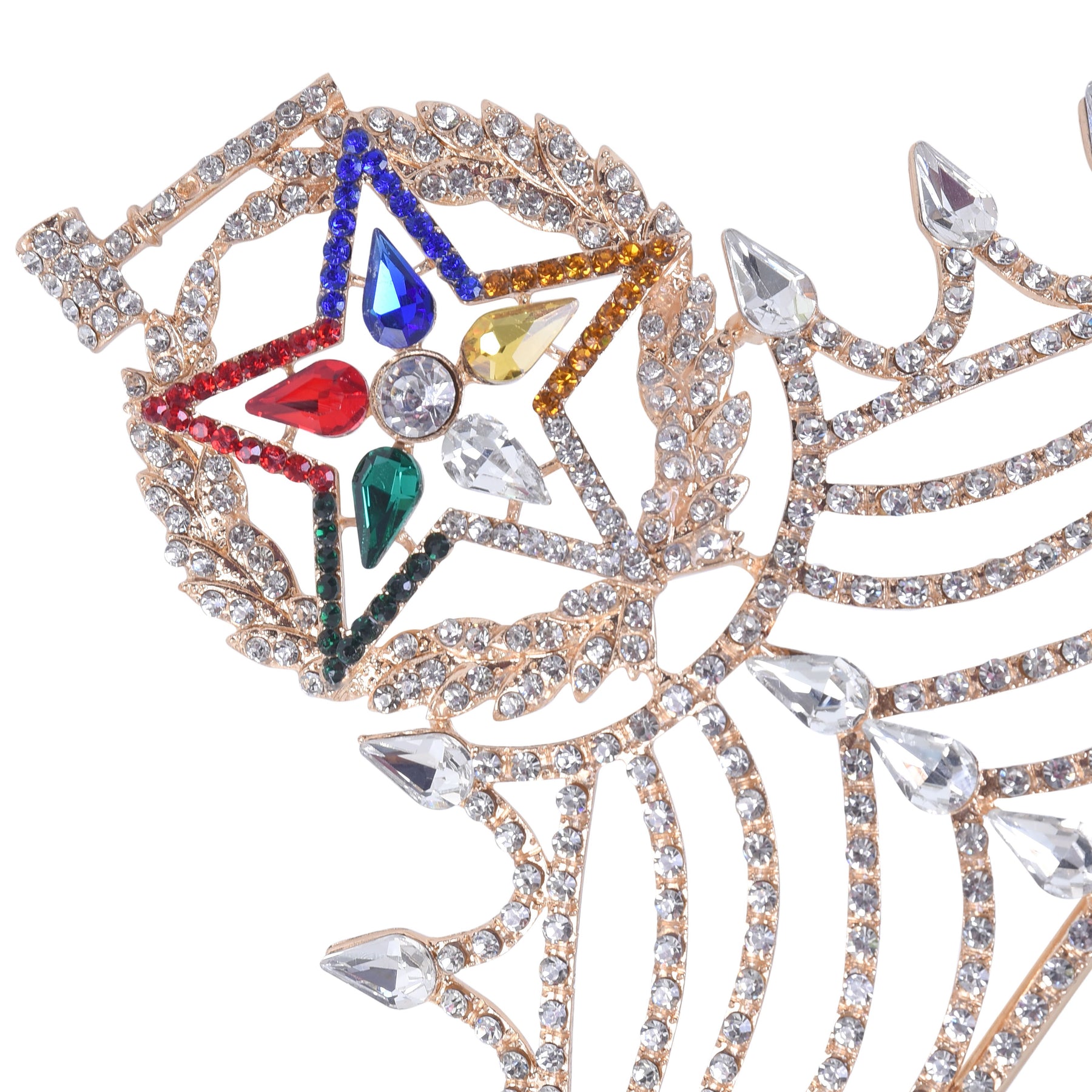 Grand Worthy Matron OES Crown - Colorful Star - Bricks Masons