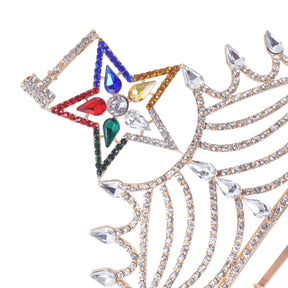 Worthy Matron OES Crown - Colorful Star - Bricks Masons