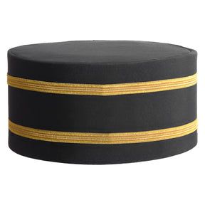 High Priest Royal Arch Chapter Crown Cap - Black With Double Braids - Bricks Masons