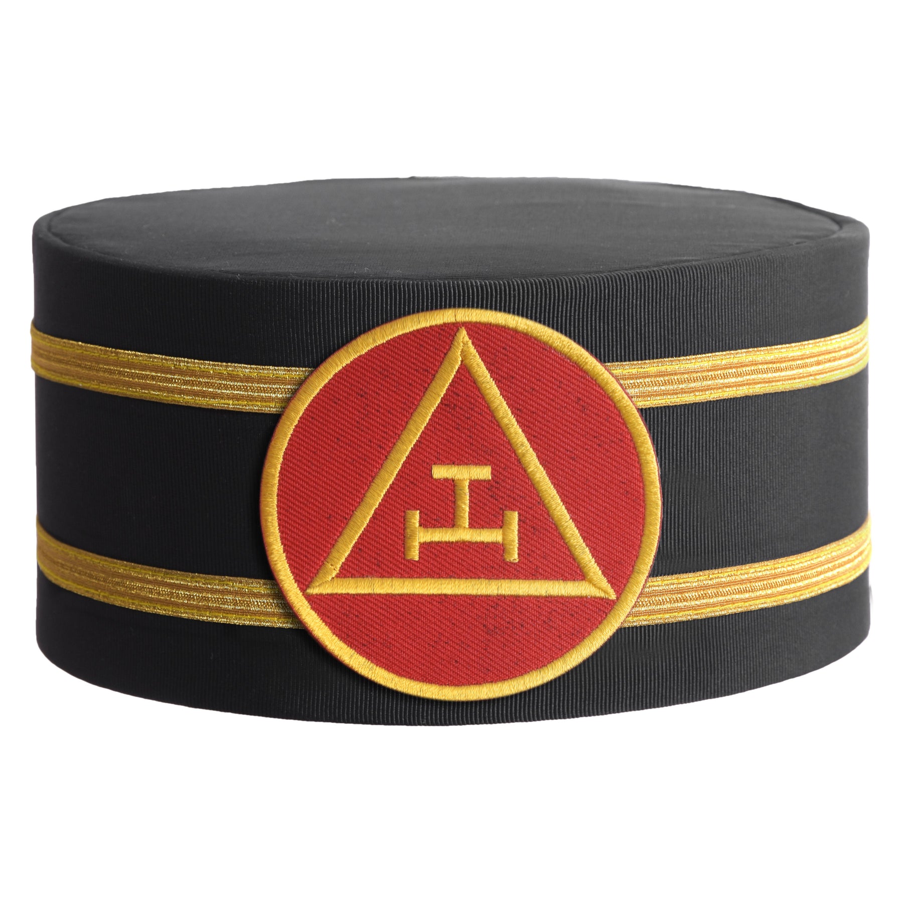 Royal Arch Chapter Crown Cap - Red Triple Tau With Gold Braids - Bricks Masons