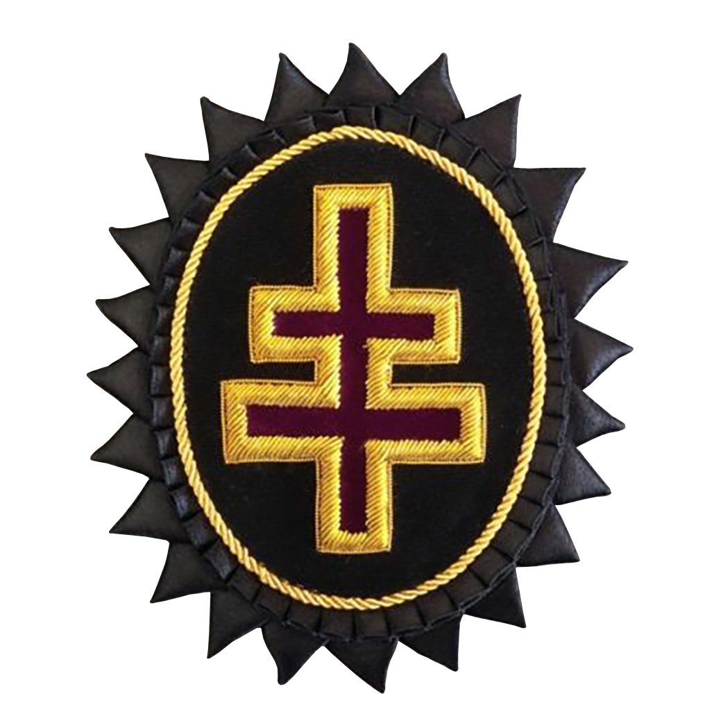 Knights Templar Chapeau Rosettes - Bullion Embroidery - Bricks Masons