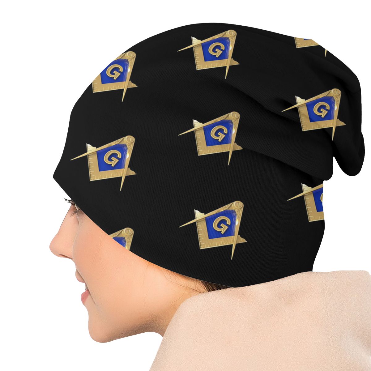 Master Mason Blue Lodge Beanie - Gold Masonic Skullies - Bricks Masons