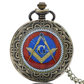 Master Mason Blue Lodge Pocket Watch - Bronze - Bricks Masons
