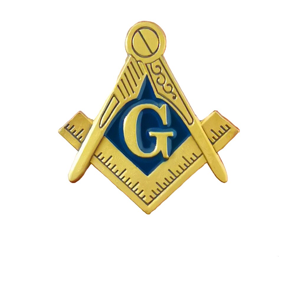 Master Mason Blue Lodge Lapel Pin - Zinc Alloy Antique Plating - Bricks Masons