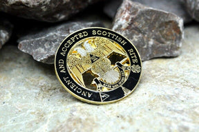 32nd Degree Scottish Rite Lapel Pin - ANCIENT AND ACCEPTED - Bricks Masons